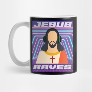 Jesus Raves Vintage EDM Techno Mug